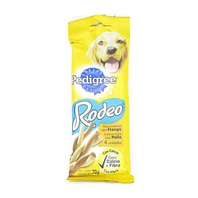 Petisco Rodeo para Ces Adultos de Raas Pequenas Sabor Frango 4 Sticks 70g