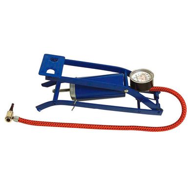 Bomba para Pneu com Pedal Azul 