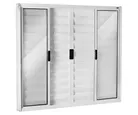 Janela Veneziana Alumínio Branco 6 Folhas Central 100x120x8cm Ecosul