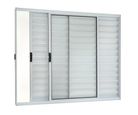 Janela Veneziana Alumínio Branco 3 Folhas Direita 100x120x8cm Ecosul