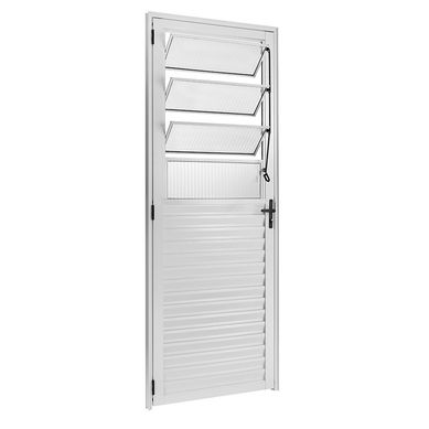 Porta Basculante Alumnio Branco Direita 210x80x5cm Ecosul