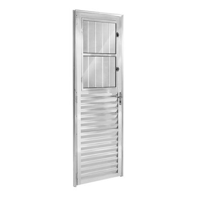 Porta Postigo Alumnio Brilhante Direita 210x80x5cm Ecosul