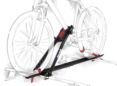 Suporte Automotivo para Bike Teto Velox Ao Preto