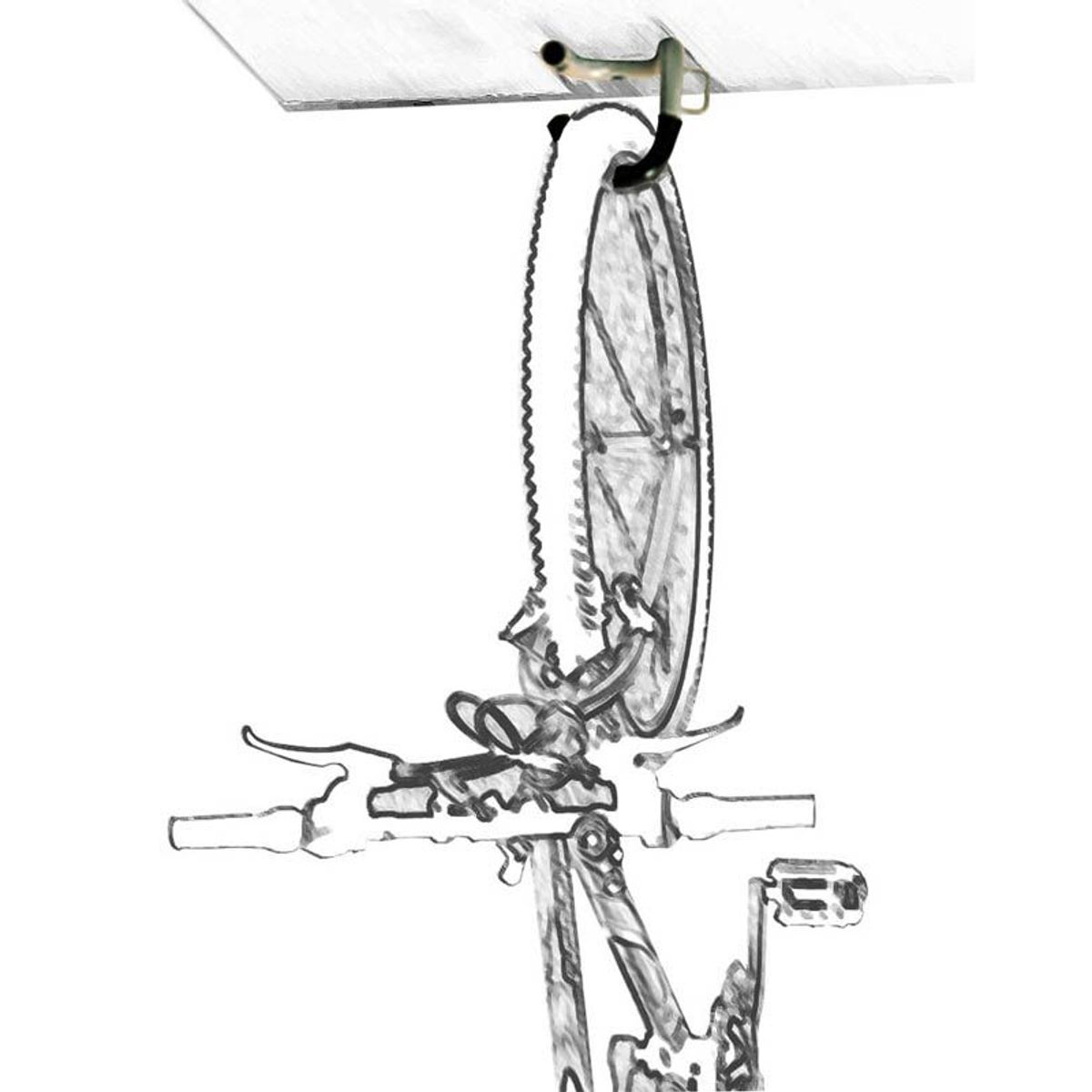 Gancho para Bike de Teto Cinza, marca EQMAX - Foto Principal