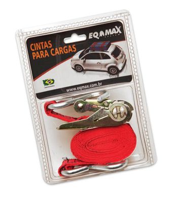 Cinta Catraca com Blister 3m Vermelho