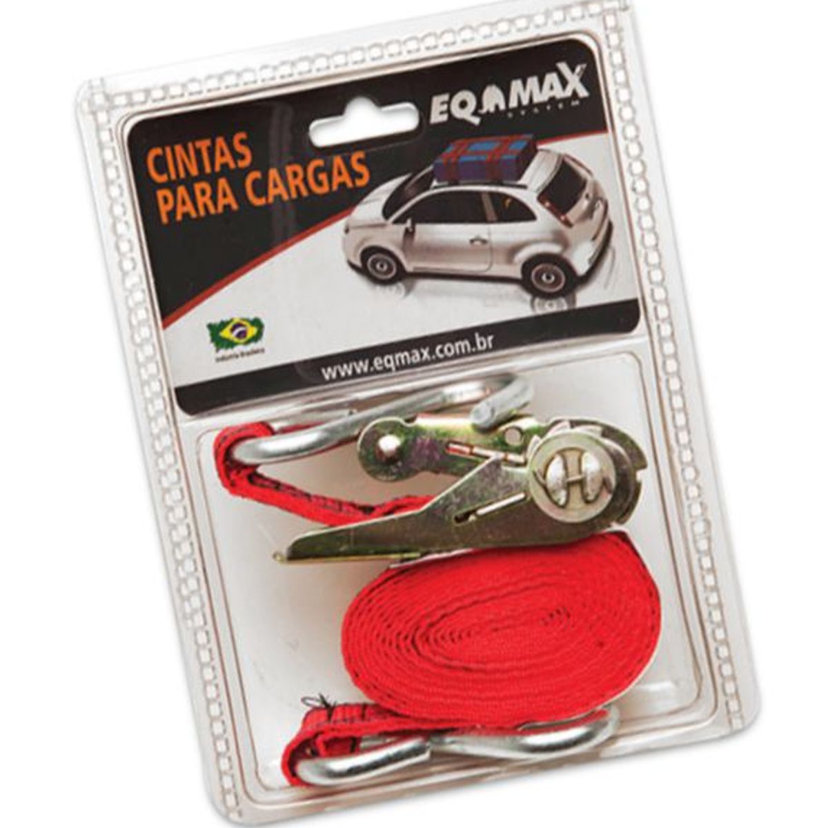 Cinta Catraca com Blister 3m Vermelho, marca EQMAX - Foto Principal