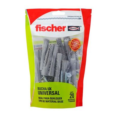 Bucha Ux10 Par Cabea Chata Stand Up com 20 Unidades Cinza