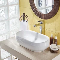 Cuba de Apoio Oval Cerâmica Muro Sensi D'acqua