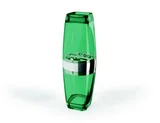 Porta Escova de Dente com Tampa Acrílico 300ml Verde Água e Prata