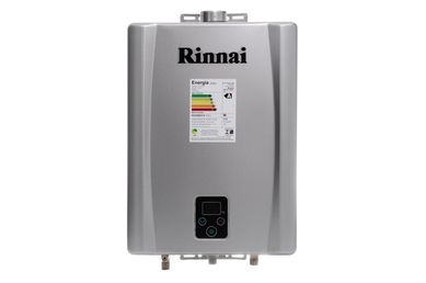 Aquecedor de gua a Gs Bi-Volt Eletrnico GLP (Prata) - 32C  50C -E17 Rinnai