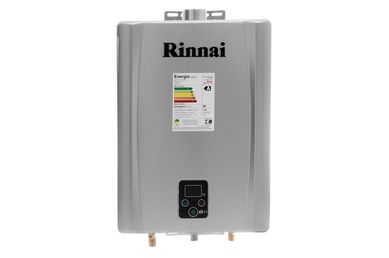 Aquecedor de gua a Gs Bi-Volt Eletrnico GLP (Prata) - 32C  50C - E21 Rinnai