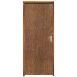 Porta Montada de Giro Lisa Madeira Sarrafeada Padrão Imbuia Esquerda 210x62x11cm Economica