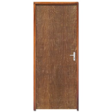 Porta Montada de Giro Lisa Madeira Sarrafeada Padr�o Imbuia Esquerda 210x62x11cm Economica