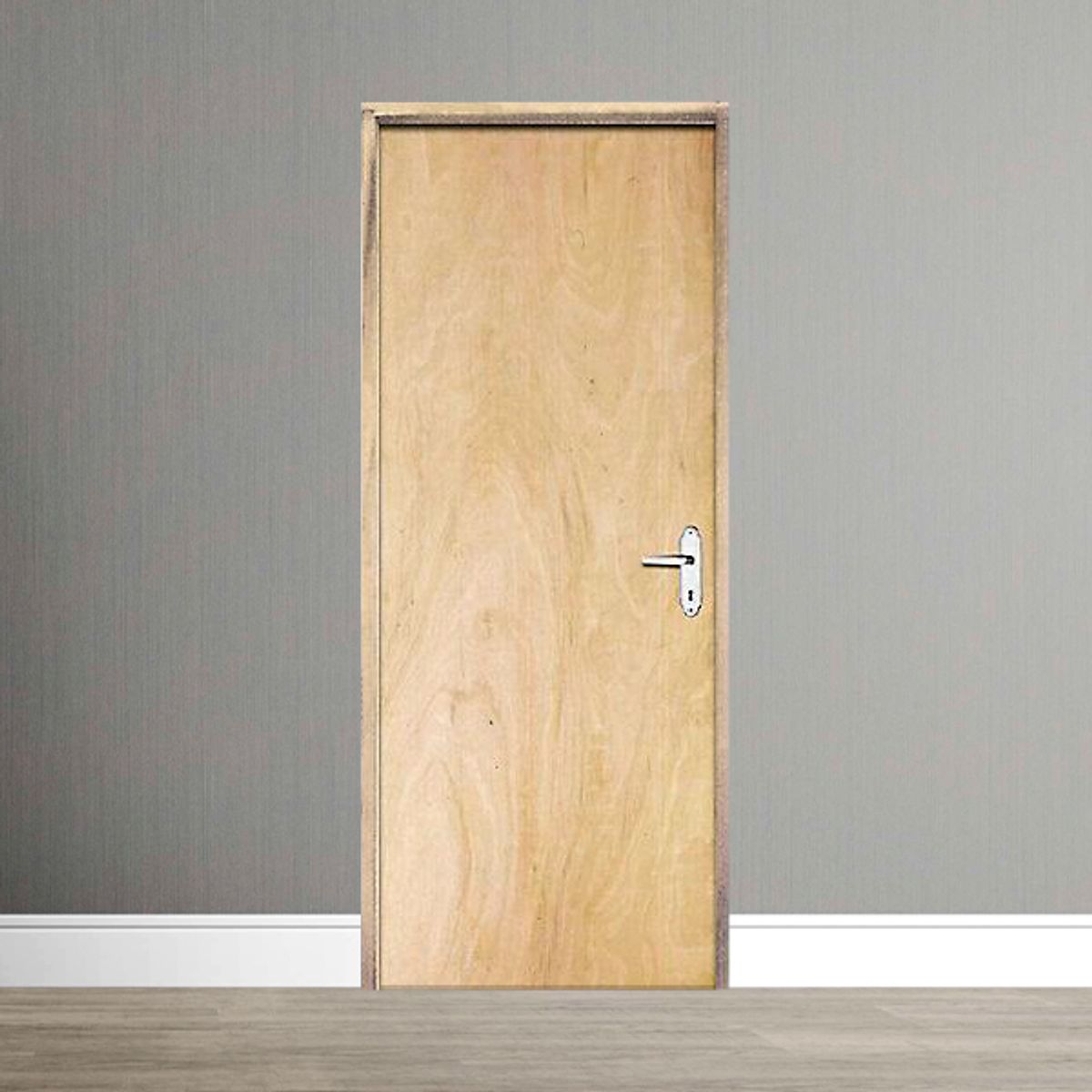Porta Montada de Giro Lisa Madeira Sarrafeada Pinus Esquerda 210x82x9cm Economica, marca LG Sidney - Foto 2