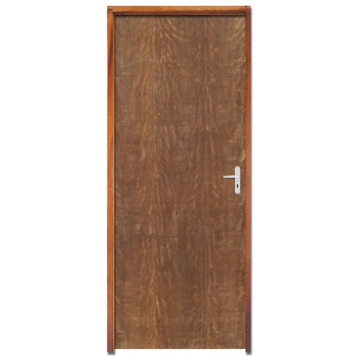Porta Montada de Giro Lisa Madeira Sarrafeada Padrão Imbuia Esquerda 210x82x11cm Economica, marca LG Sidney - Foto Principal