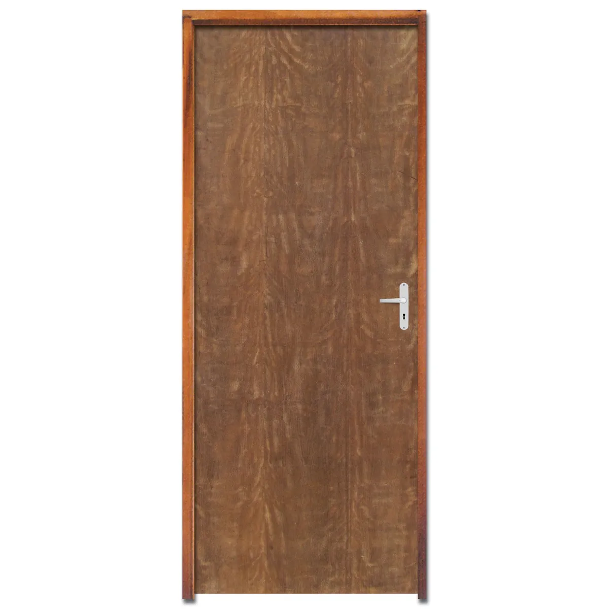 Porta Montada de Giro Lisa Madeira Sarrafeada Padrão Imbuia Esquerda 210x82x11cm Economica, marca LG Sidney - Foto Principal