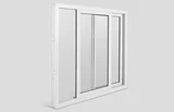 Janela de Correr de PVC 2 Folhas 100x200cm Design Branco