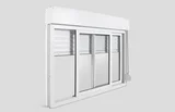 Janela de Correr de PVC 2 Folhas e Persiana 120x180cm Branco Design