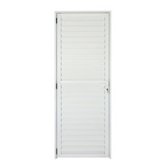 Porta Veneziana Alumínio Branco Direita 210x80x5cm Ecosul