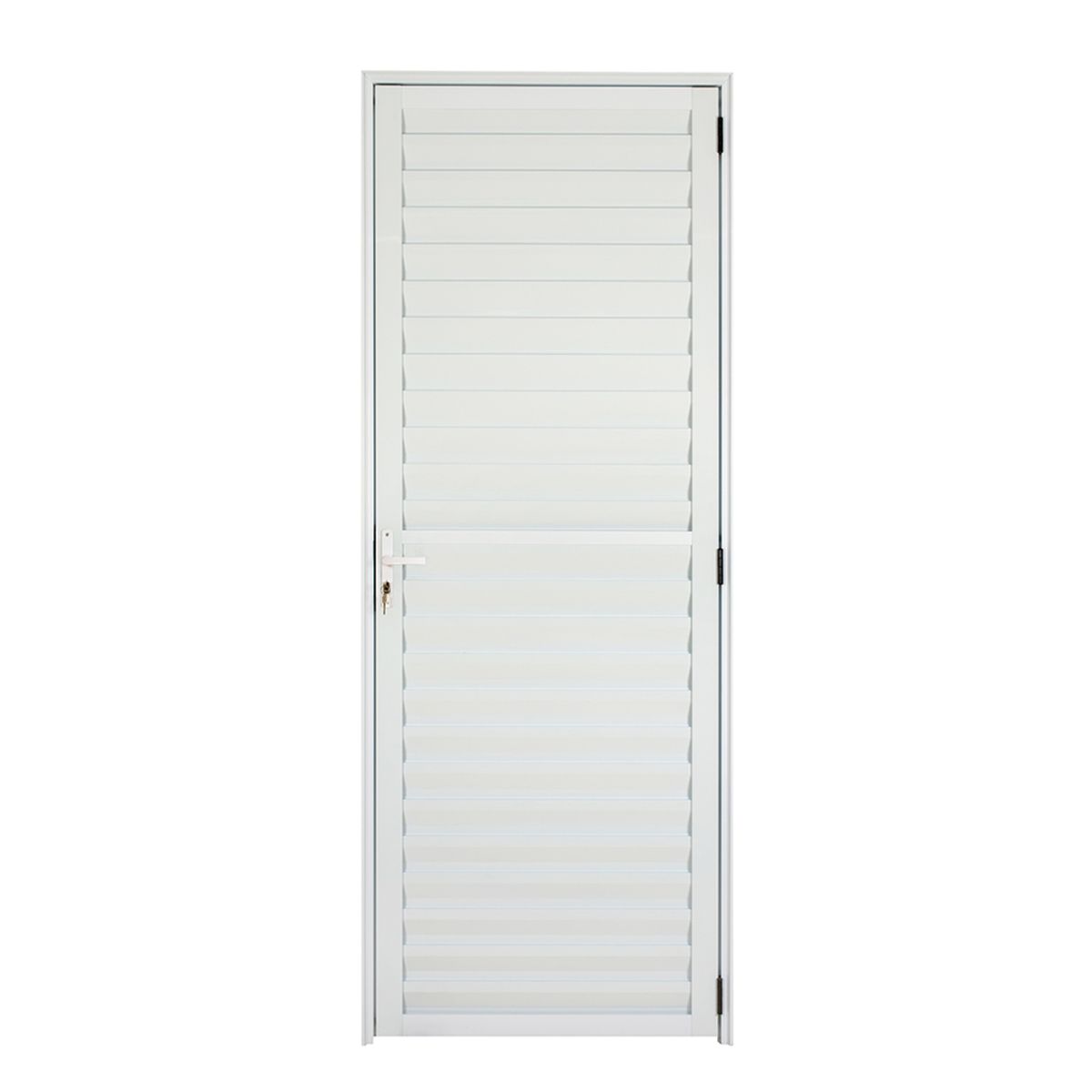 Porta Veneziana Alumínio Branco Esquerda 210x80x5cm Ecosul, marca Esquadrisul - Foto Principal
