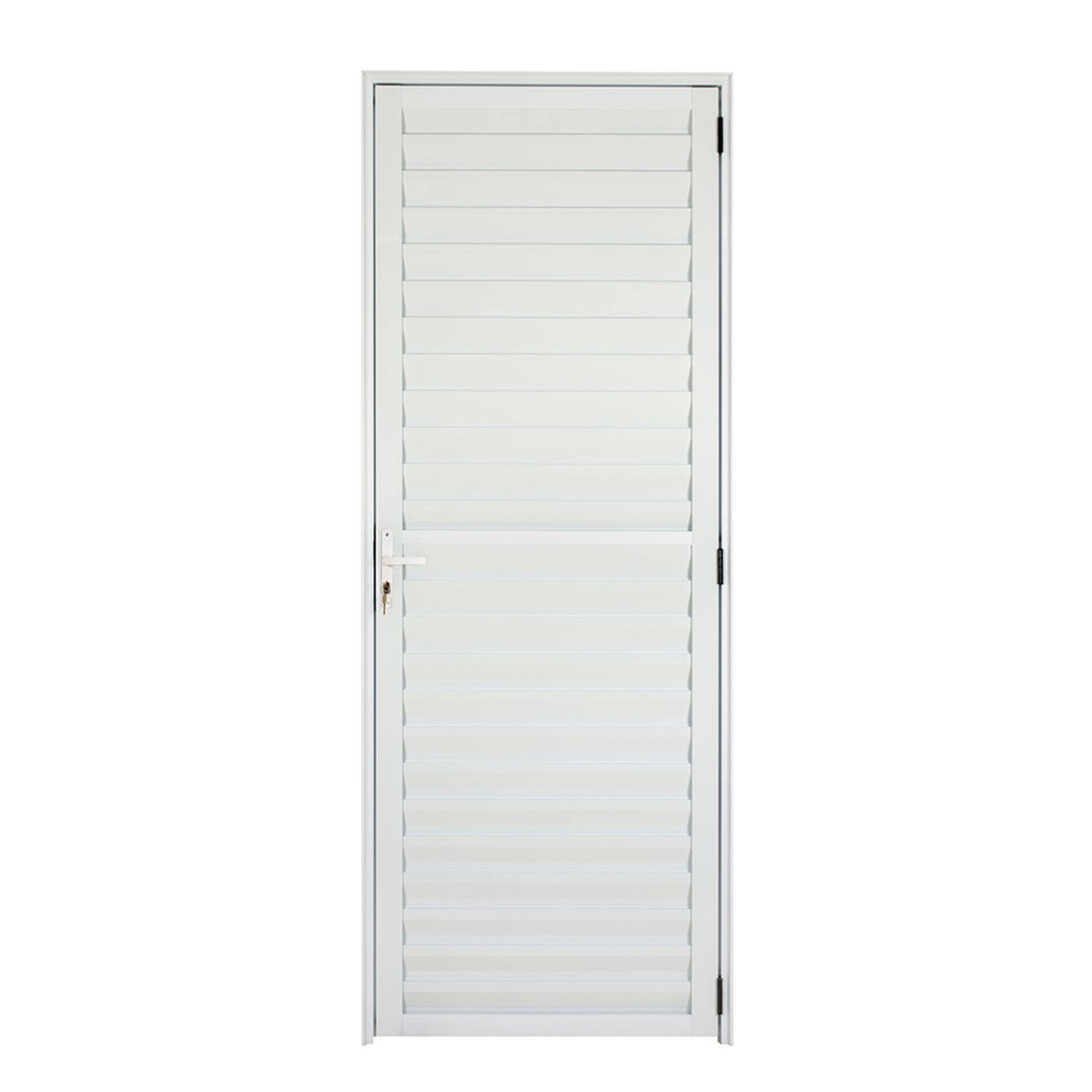 POLA。WHITE SX20g Porta Veneziana Alumínio Branco Esquerda 210x80x5cm Ecosul | Sodimac