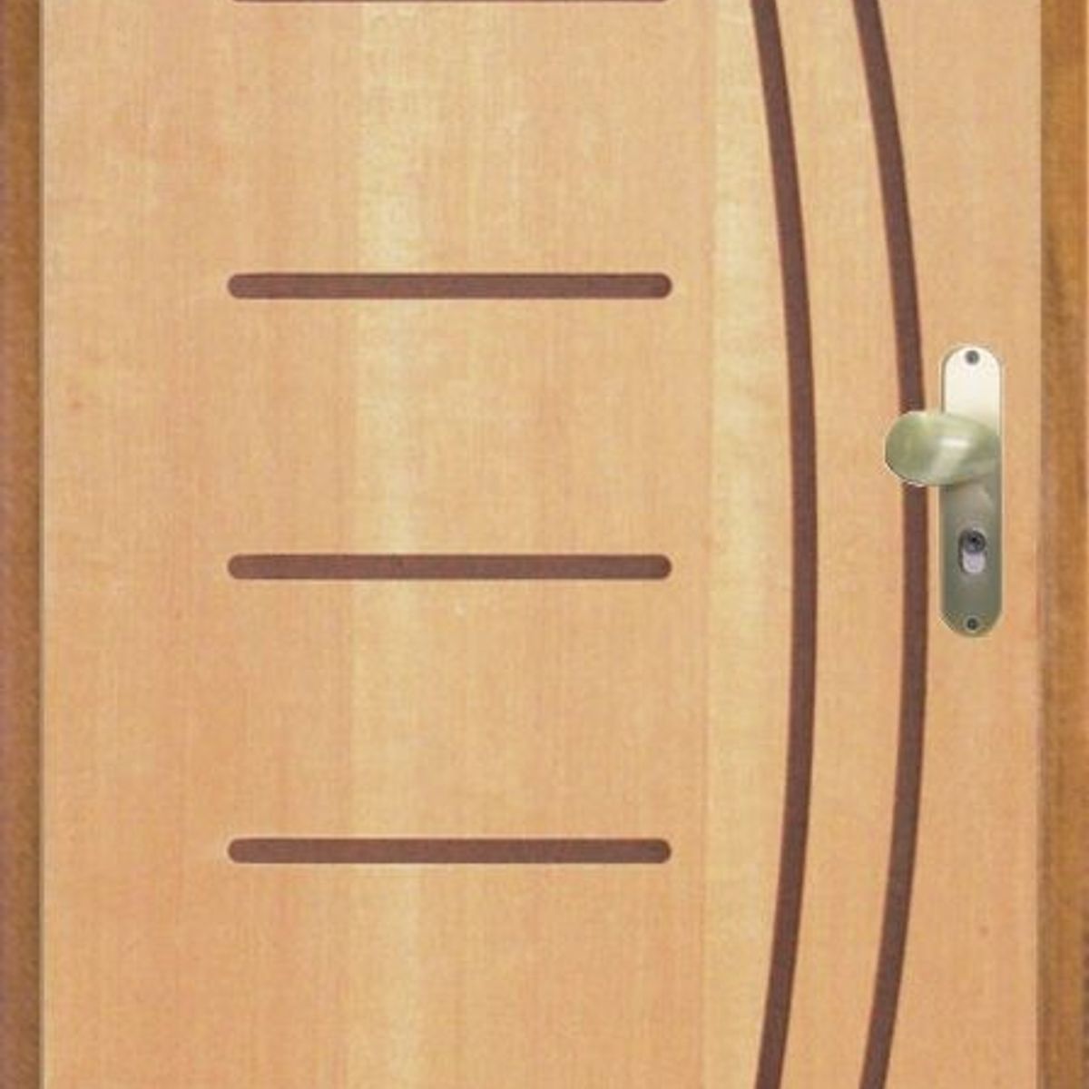 Porta Montada de Giro Madeira Sarrafeada Curupixá Natural Esquerda 210x82x11cm ES 100, marca LG Sidney - Foto 2