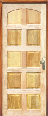 Porta Montada de Giro Madeira Macica Mista/Mescla Direita 210x82x11cm Rubi