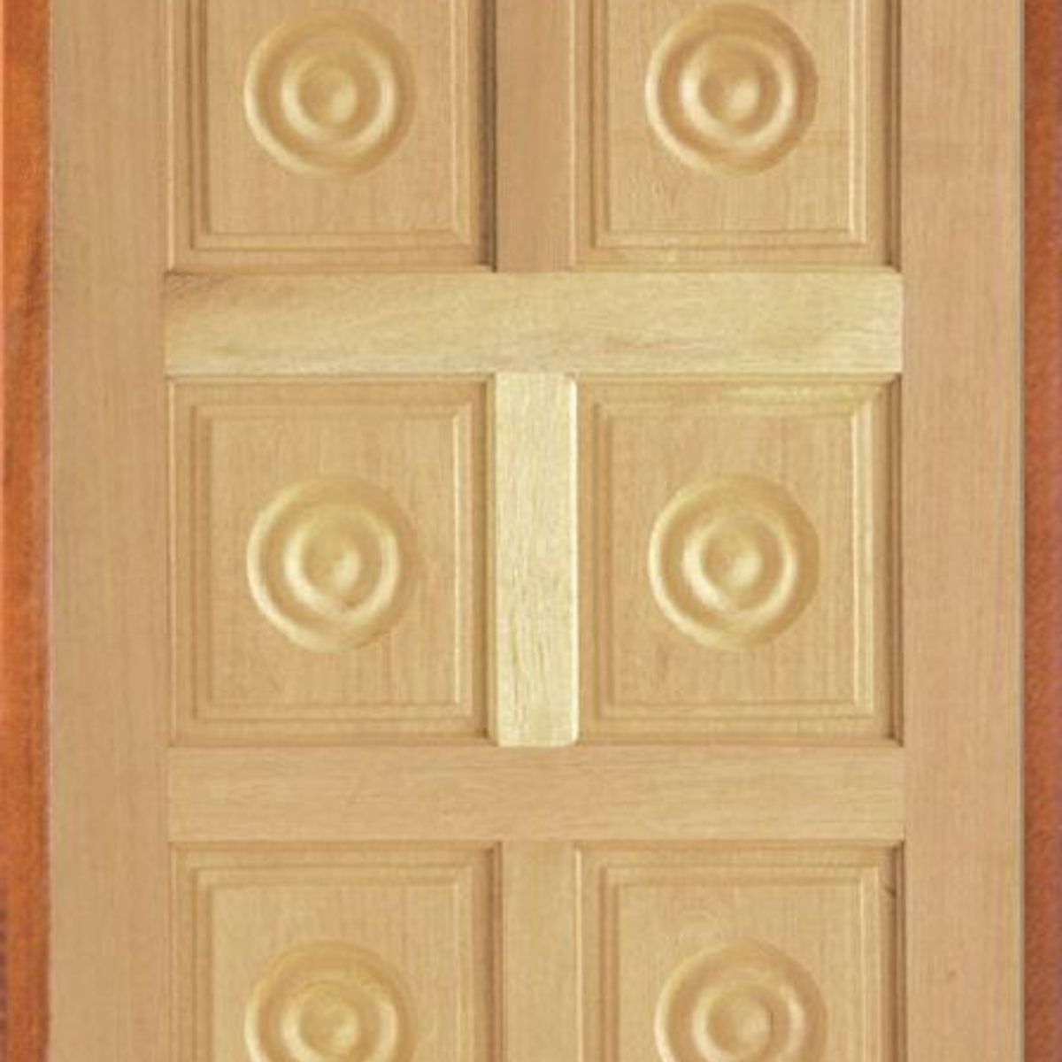 Porta Montada de Giro Madeira Macica Cedro Arana Natural Esquerda 210x82x11cm Torneada 10, marca LG Sidney - Foto Principal