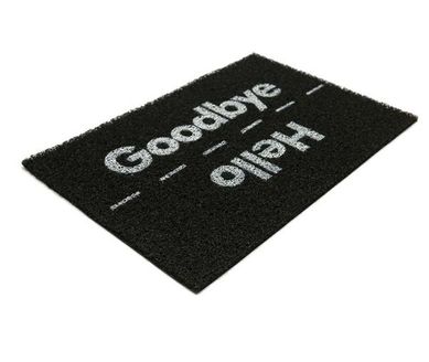 Capacho Super Print Hello Goodbye 40x60cm Preto
