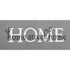 Tapete para Porta Long Home Sweet Home 70x30cm Cinza