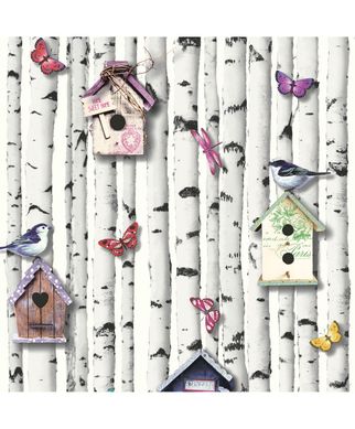 Papel de Parede E826-09 Urbanize Branco Passarinho