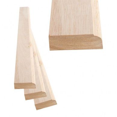 Rodap Liso Boleado 6,5x2cm Barra 250cm Eucalipto Madeirado Clssico