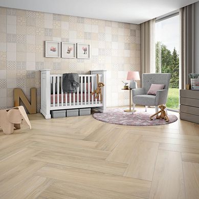Porcelanato Esmaltado Carvalho Sense HD 26x106cm Caixa 2,00m Retificado Bege