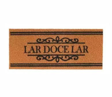 Capacho Vinil Long Lar Doce Lar 30x70cm Marrom