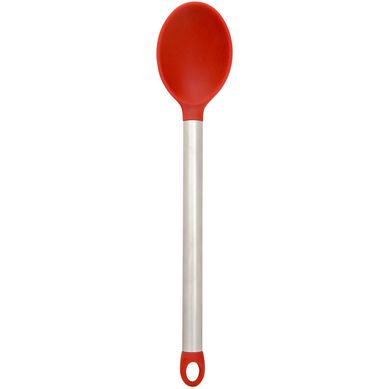 Colher de Arroz Silicone Cabo de Ao Vermelho