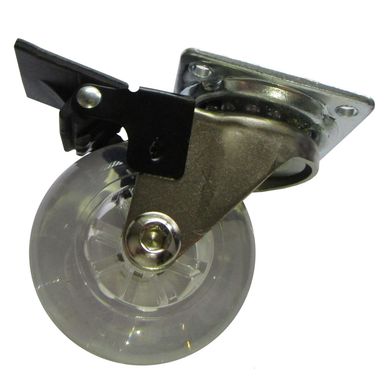 Rodzio de Silicone com Trava 75mm Transparente
