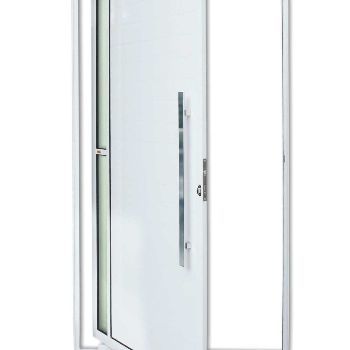 Porta Pivotante e Visor Alumínio Branco Direita 210x100x4,6cm Visione, marca Brimak - Foto Principal