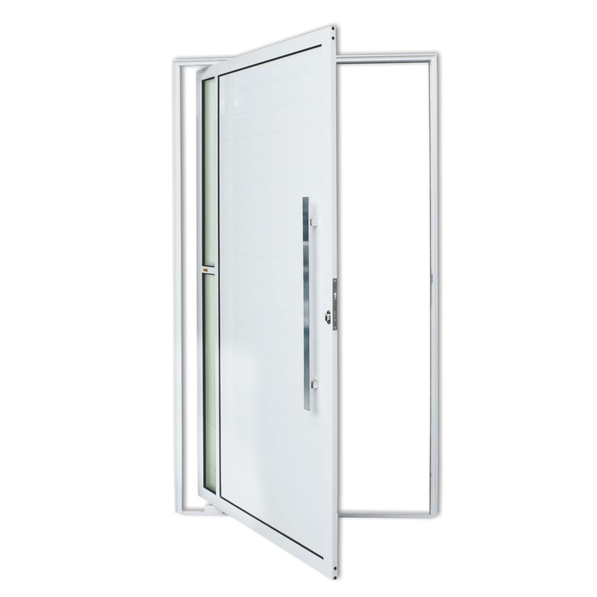 Porta Pivotante e Visor Alumínio Branco Direita 210x100x4,6cm Visione, marca Brimak - Foto Principal