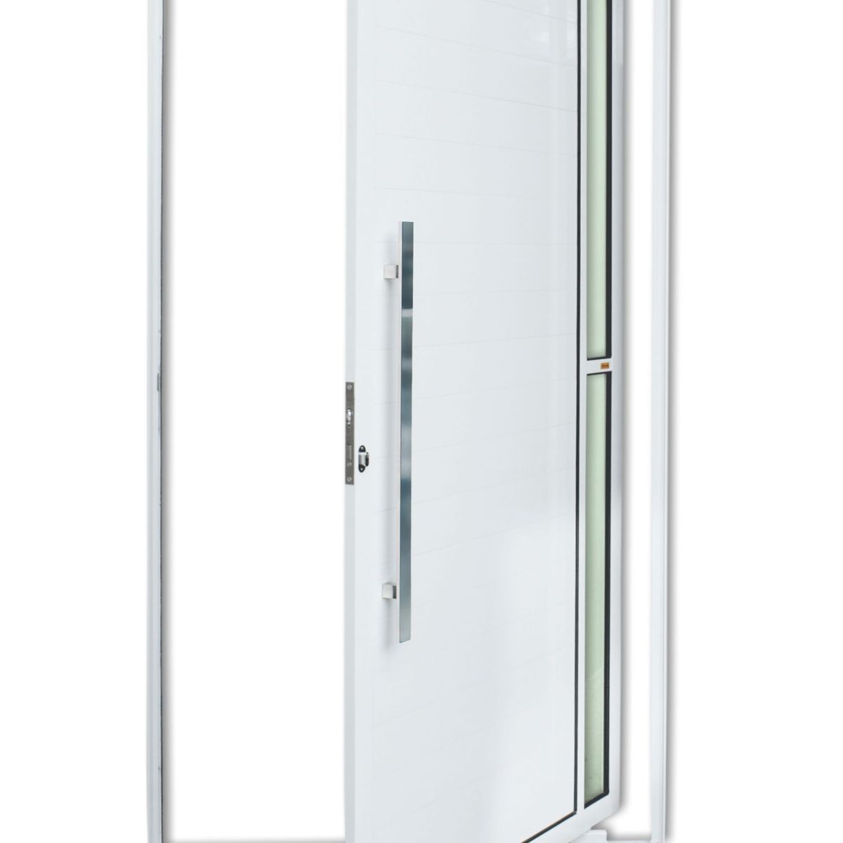 Porta Pivotante e Visor Alumínio Branco Esquerda 210x100x4,6cm Visione, marca Brimak - Foto Principal