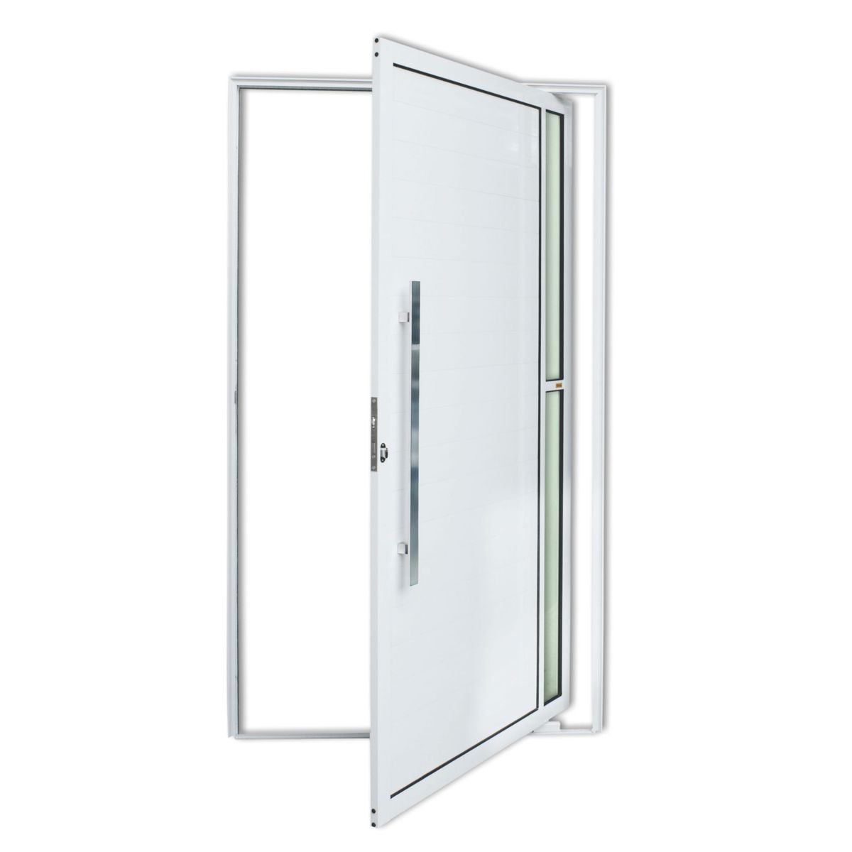 Porta Pivotante e Visor Alumínio Branco Esquerda 210x100x4,6cm Visione, marca Brimak - Foto Principal