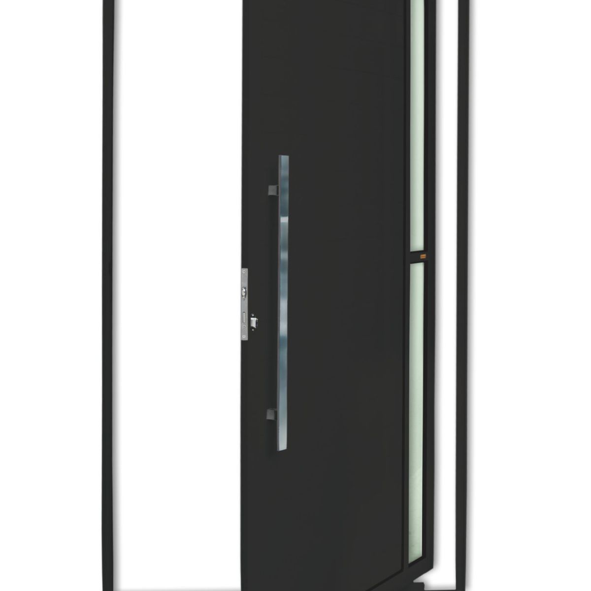 Porta Pivotante e Visor Alumínio Preto Esquerda 210x100x4,6cm Visione, marca Brimak - Foto Principal