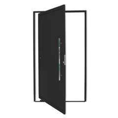 Porta Pivotante Alumínio Preto Direita 210x100x4,6cm Super 25