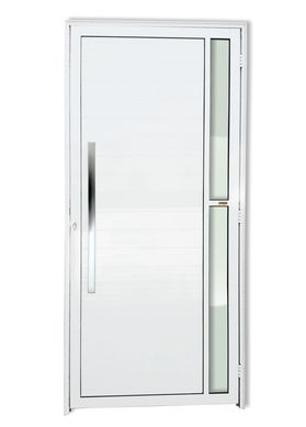 Porta Lambri e Visor Alumnio Branco Esquerda 210x100x4,6cm Visione