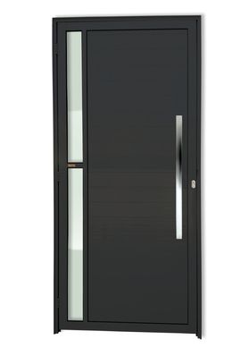 Porta Lambri e Visor Alumnio Preto Direita 210x100x4,6cm Visione
