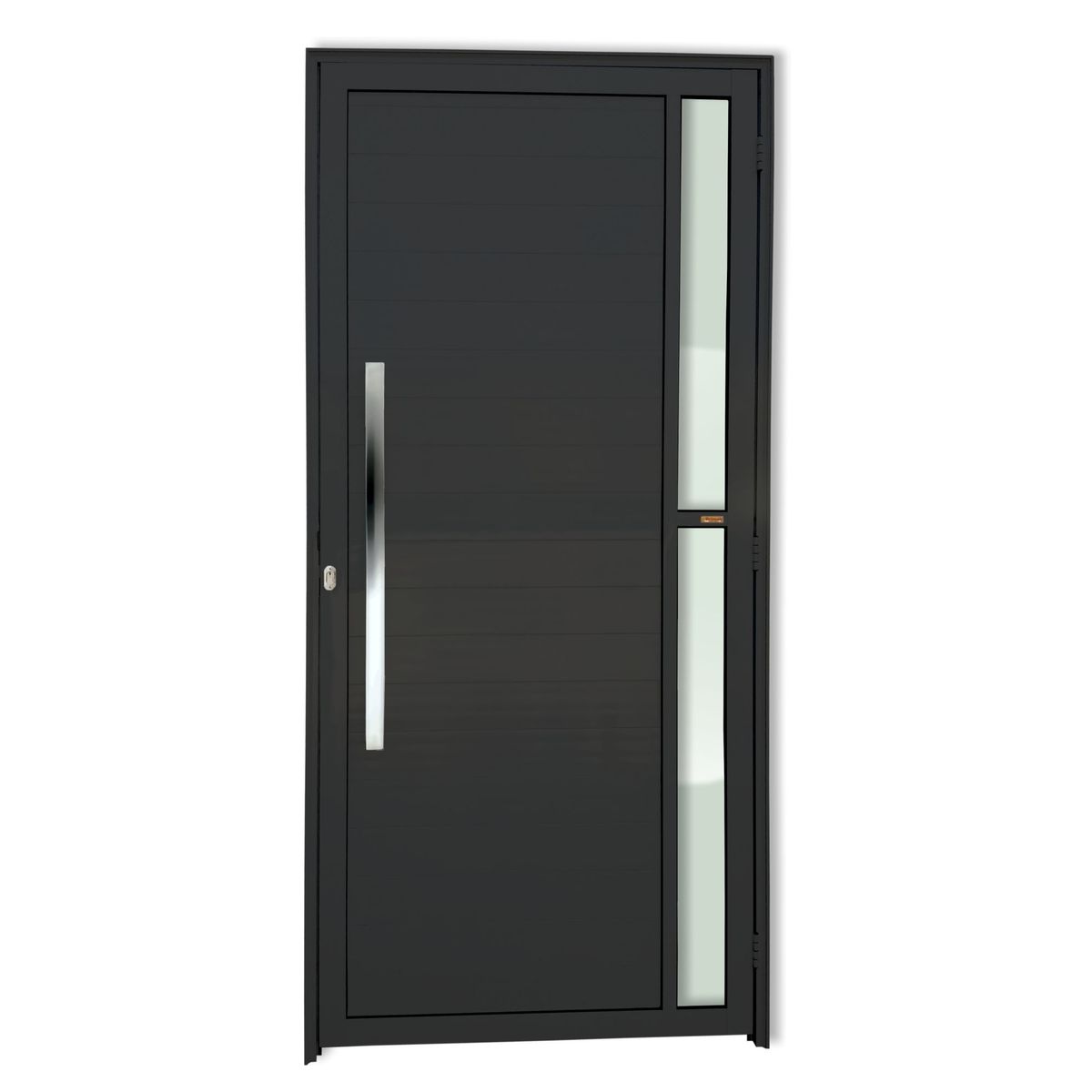 Porta Lambri e Visor Alumínio Preto Esquerda 210x100x4,6cm Visione, marca Brimak - Foto Principal