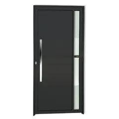 Porta Lambri e Visor Alumínio Preto Esquerda 210x100x4,6cm Visione