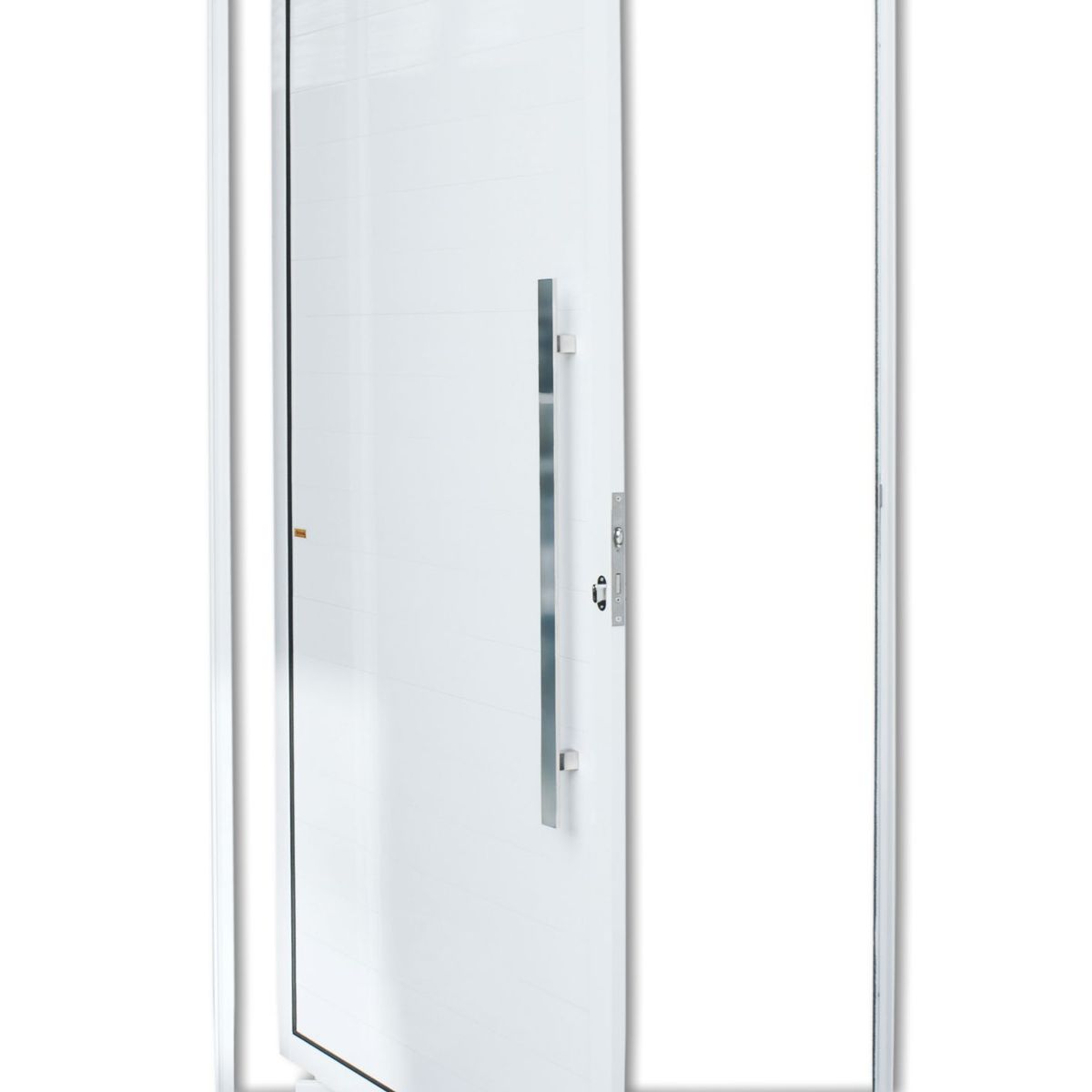 Porta Pivotante Alumínio Branco Direita 210x120x4,6cm Super 25, marca Brimak - Foto Principal