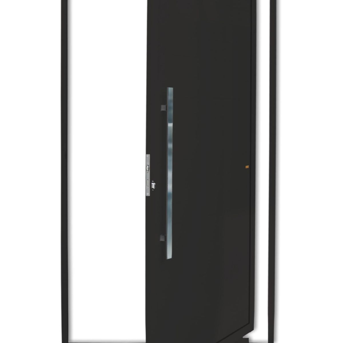Porta Pivotante Alumínio Preto Esquerda 210x120x4,6cm Super 25, marca Brimak - Foto Principal