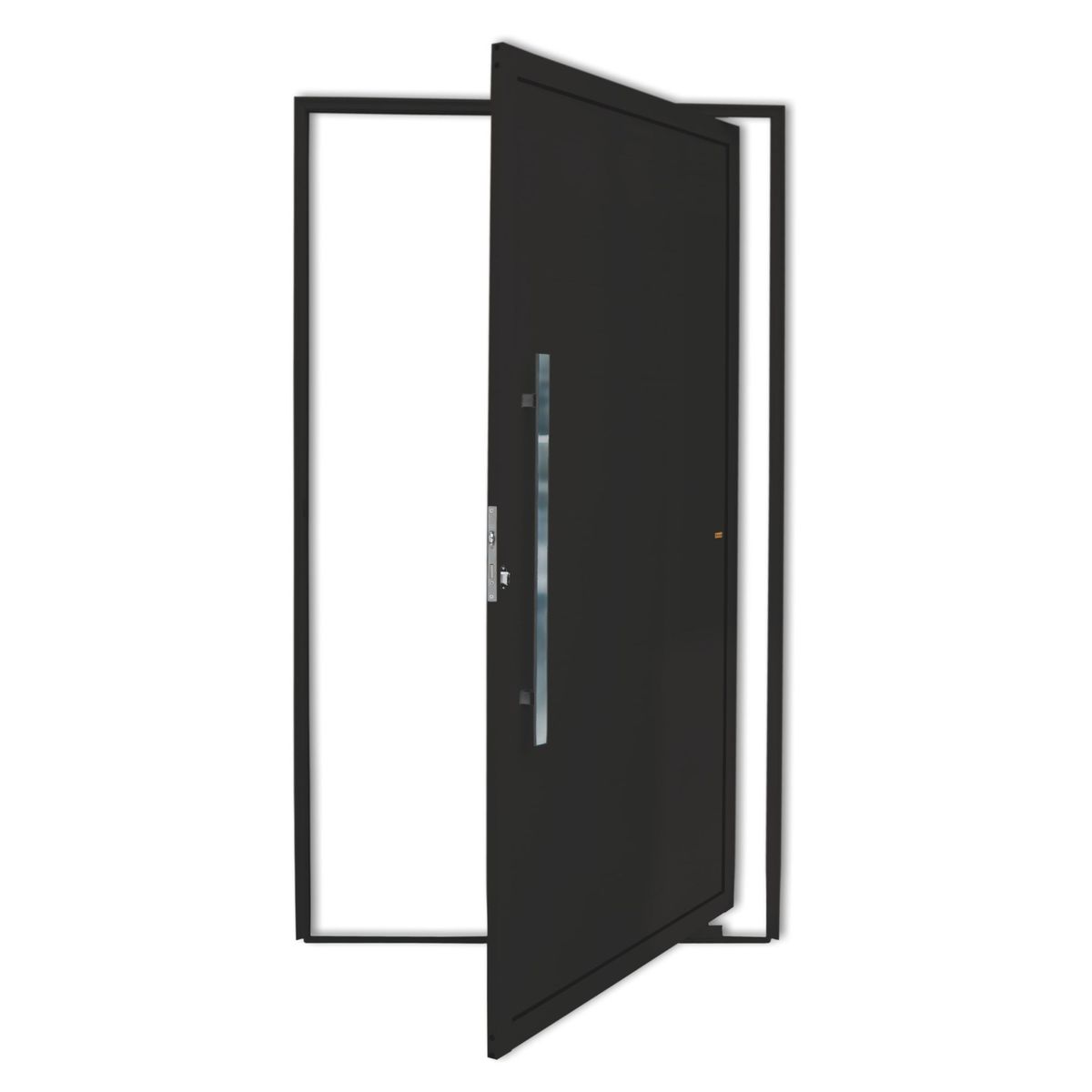 Porta Pivotante Alumínio Preto Esquerda 210x120x4,6cm Super 25, marca Brimak - Foto Principal
