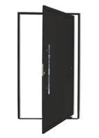 Porta Pivotante Alumínio Preto Esquerda 210x120x4,6cm Super 25